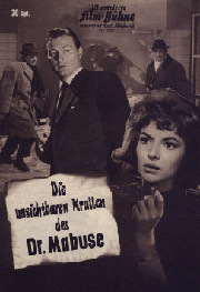 Filmplakat Die unsichtbaren Krallen des Dr. Mabuse