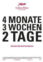 Filmplakat 4 Monate, 3 Wochen und 2 Tage
